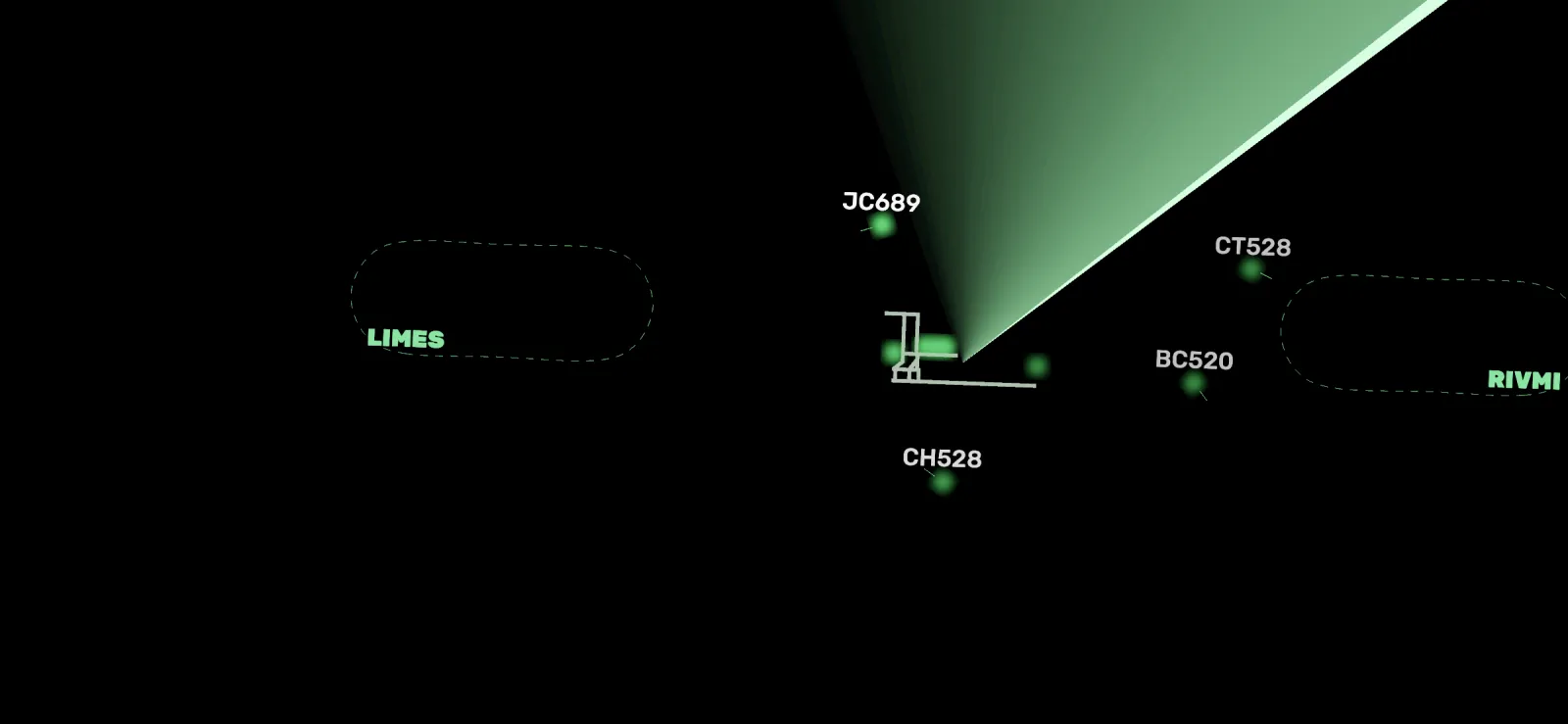 The radar view with arrivals circling the LIMES and RIVMI holds
